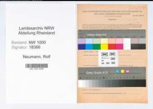 Entnazifizierung Rolf Neumann, geb. 10.06.1906 (Zahnarzt)