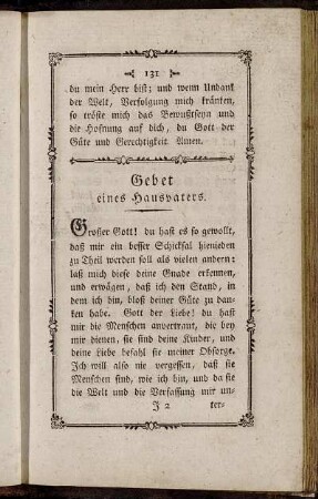 Gebet eines Hausvaters