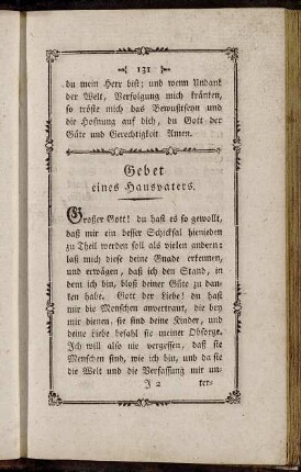 Gebet eines Hausvaters