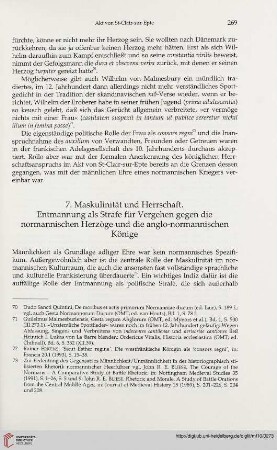 7. Maskulinität und Herrschaft. Entmannung als Strafe für Vergehen gegen die normannischen Herzöge und die anglo-normannischen Könige