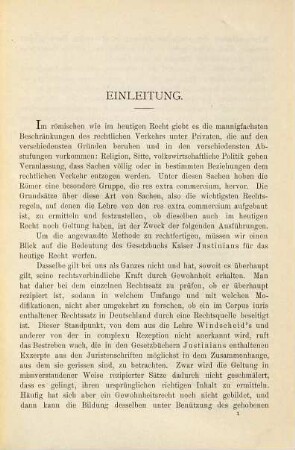 Die Geltung der römisch-rechtlichen Grundsätze über die res extra commercium im heutigen Recht