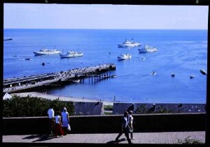 Helgoland: Schiffe vor Anker, von oben