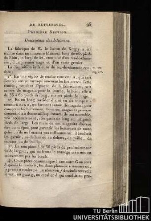 Première Section. Description des bâtimens