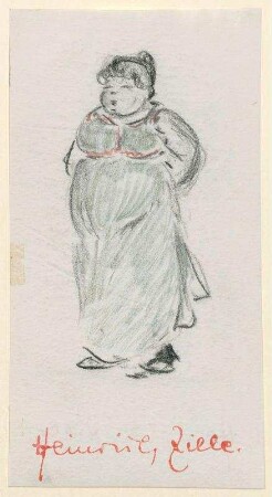 Dicke Frau in grünem Kleid
