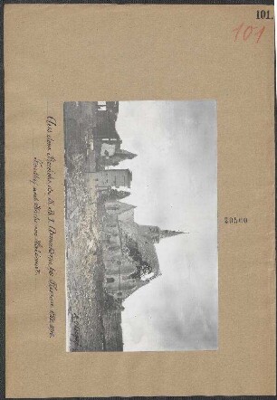 Péronne Okt. 1914: Kirche und Friedhof von Herbécourt