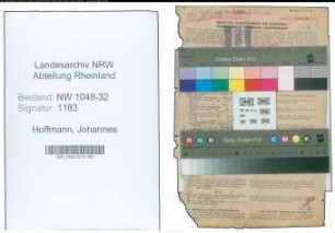 Entnazifizierung Johannes Hoffmann , geb. 06.01.1900 (Beamter)