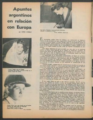 Apuntes argentinos en relación con Europa