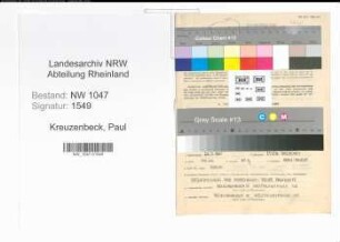 Entnazifizierung Paul Kreuzenbeck , geb. 22.03.1887 (Beamter)