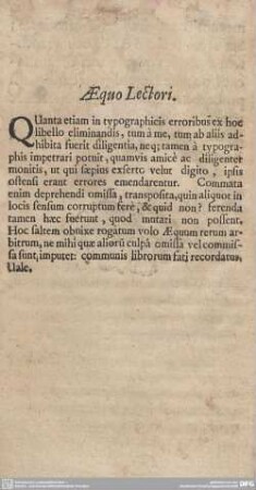 Aequo Lectori.