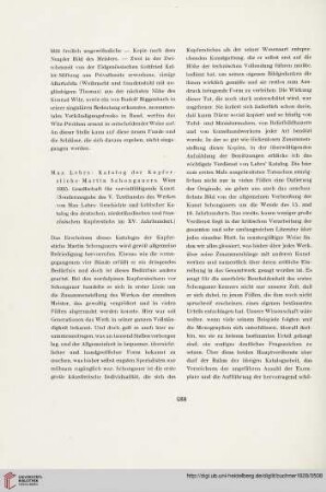 Max Lehrs: Katalog der Kupferstiche Martin Schongauers