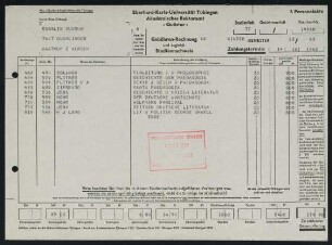Gebühren-Rechnung und zugleich Studiennachweis. 14.12.1962