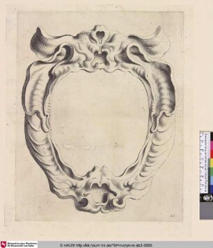 [Kartusche mit Masken; Cartouche met kwabornament met grote oren]