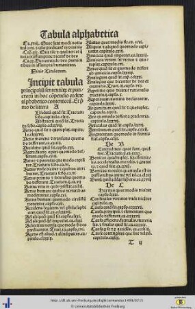 Tabula alphabetica.