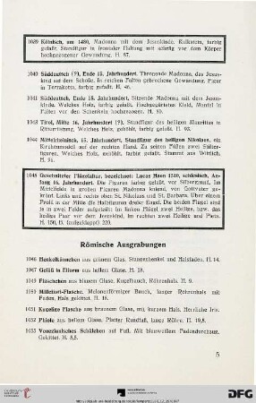 Römische Ausgrabungen (Nr. 1046-1190)