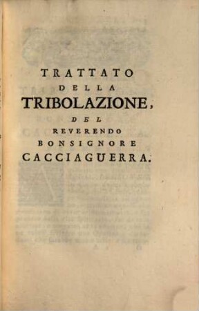 Trattato della Tribulatione