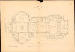 Fürstliches Hoftheater mit Konzertsaal, Gera Ausführungsprojekt: Grundriss UG 1:100