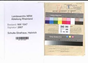 Entnazifizierung Heinrich Schulte-Strathaus , geb. 14.05.1885 (Lehrer)