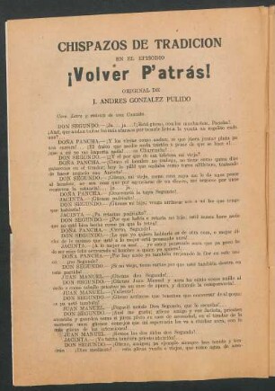 ¡Volver p'atrás!
