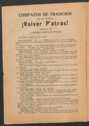 ¡Volver p'atrás!