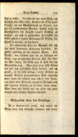 Gedanken über die Gebürge