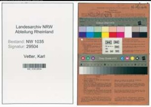 Entnazifizierung Karl Vetter , geb. 05.12.1911 (Ingenieur)