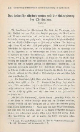 182-199 Das heidnische Mysterienwesen und die Hellenisierung des Christentums : Schluß