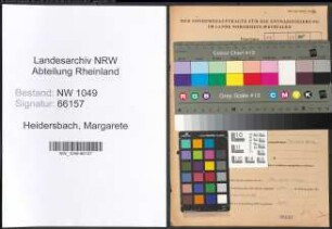 Entnazifizierung Margarete Heidersbach , geb. 21.09.1900 ()