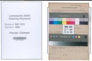Entnazifizierung Elisabeth Kreuder , geb. 20.02.1897 ()