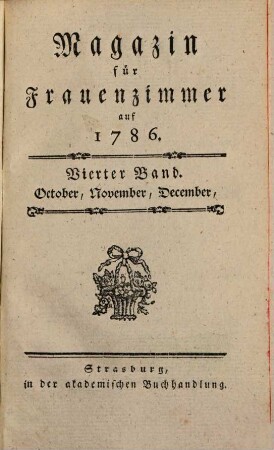 Magazin für Frauenzimmer. 1786,4