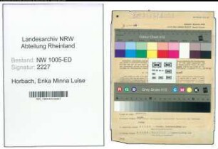 Entnazifizierung Erika Minna Luise Horbach , geb. 09.06.1911 (Klavierlehrerin)