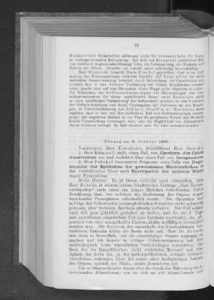 Sitzung am 9. October 1888.