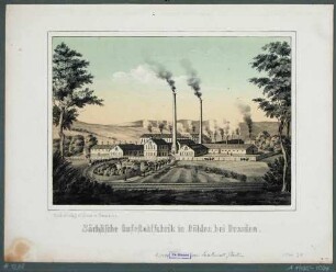 Die Sächsische Gussstahlfabrik (Gründung 1855) in Döhlen (Freital), aus dem Album der Sächsischen Industrie