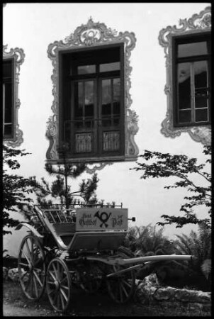 Lofer: alte Postkutsche am Gasthaus zur Post