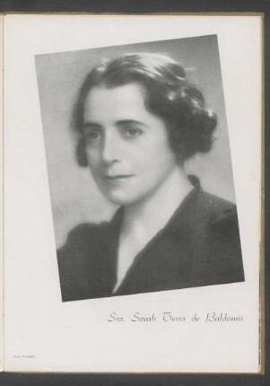 [Fotografía de] Sra. Sarah Terra de Baldomir