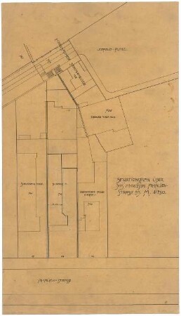 Billing, Hermann; Karlsruhe, Amalienstr. 59 / Leopoldstr. 7c; Billing und Vittali, Büro und Atelierhaus - Lageplan