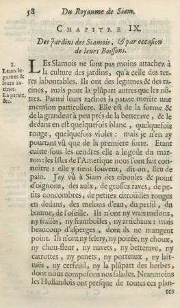 Chapitre IX. Des jardins des Siamois, & par occasion de leurs boissons