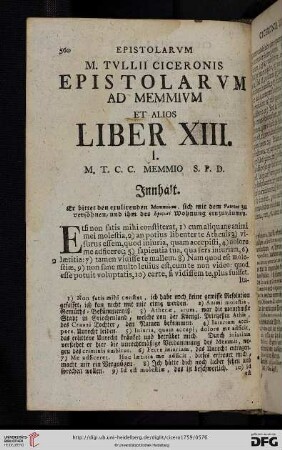 Liber XIII: Ad Memmivm et alios