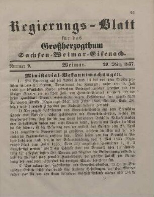 Nr. 9 : 29. März 1857