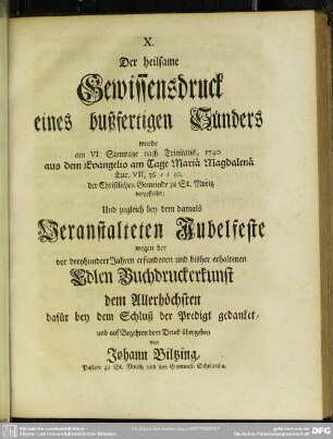 Der heilsame Gewissensdruck eines bußfertigen Sünders