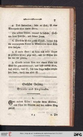 Sechster Gesang
