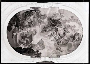 Wallfahrtskirche; Deckenbild im Mittelschiff