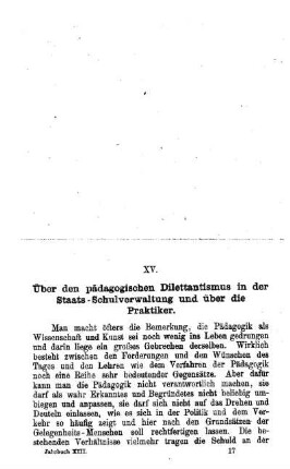 Über den pädagogischen Dilettantismus in der Staats-Schulverwaltung und über die Praktiker
