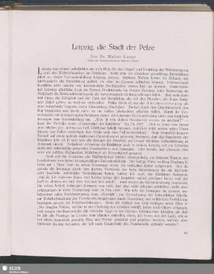 Leipzig, die Stadt der Pelze