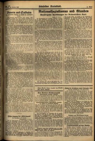 Zweite Ausgabe vom Freitag, den 18. Oktober 1935.