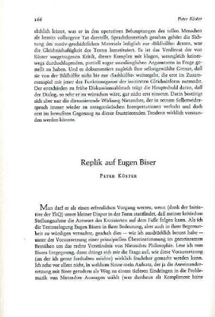 166-168 Replik auf Eugen Biser