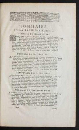 Sommaire De La Premiére Partie
