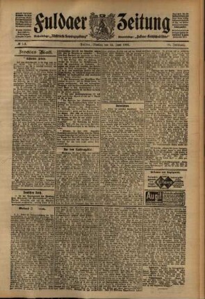 Zweite Ausgabe vom Montag, den 22. Juni 1908.