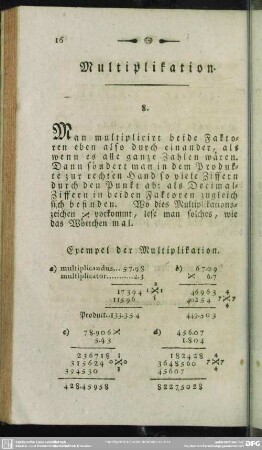 Multiplikation