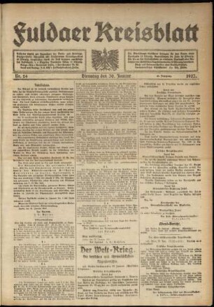 Ausgabe vom Dienstag, den 30. Januar 1917.