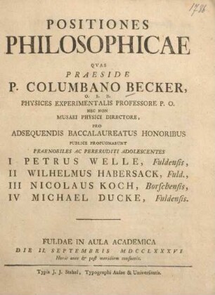 Positiones philosophicae